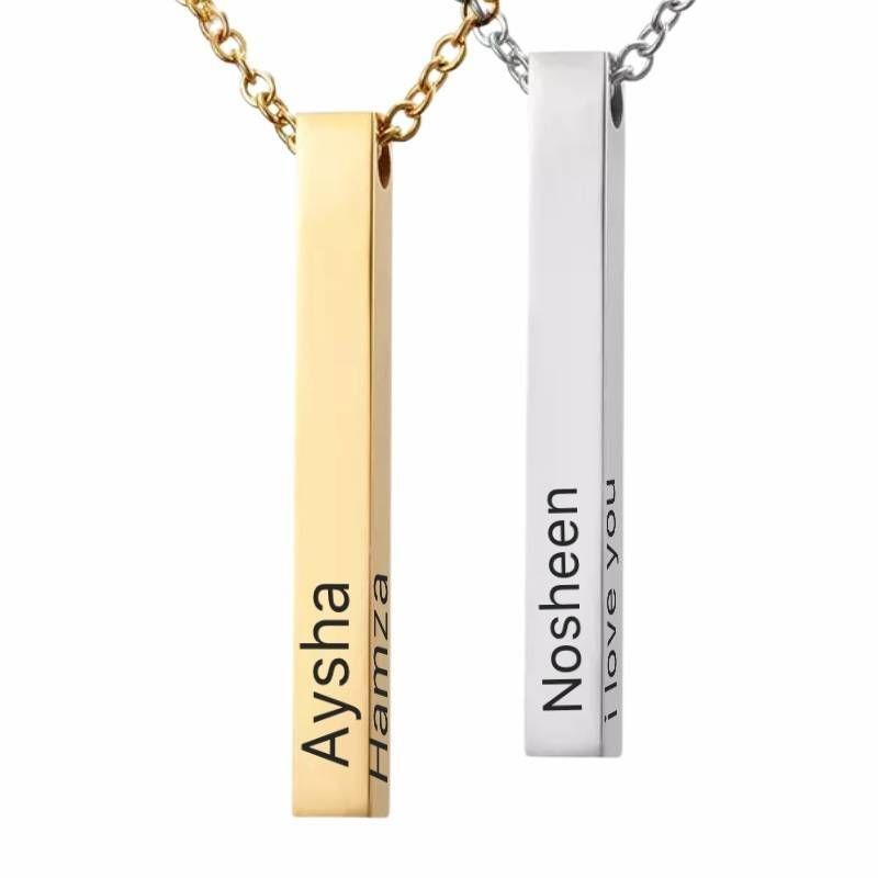 3D Bar Necklace(4 Sides)
