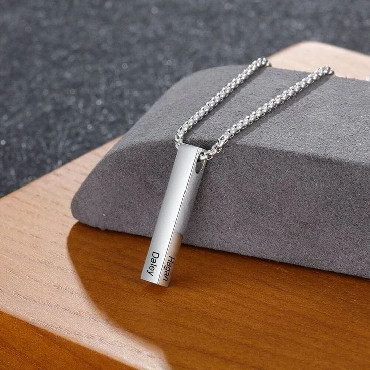 3D Bar Necklace(4 Sides)
