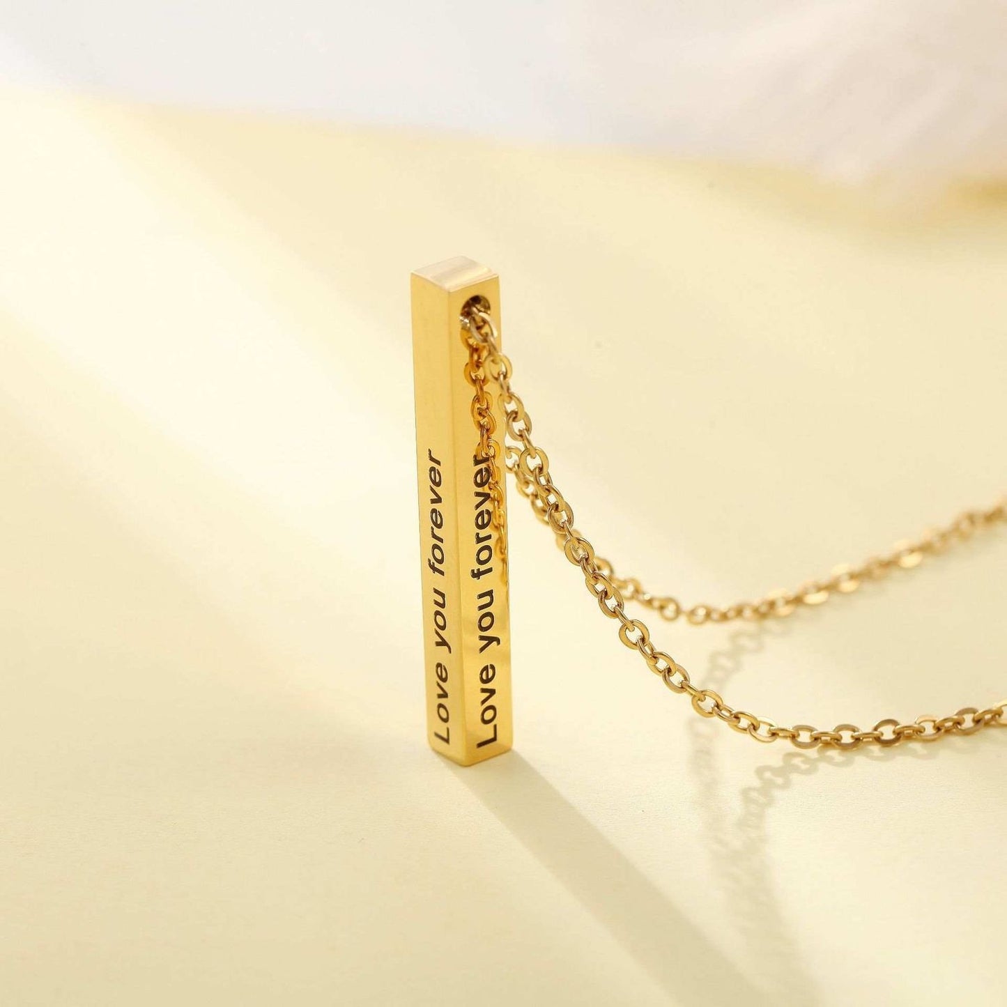 3D Bar Necklace(4 Sides)