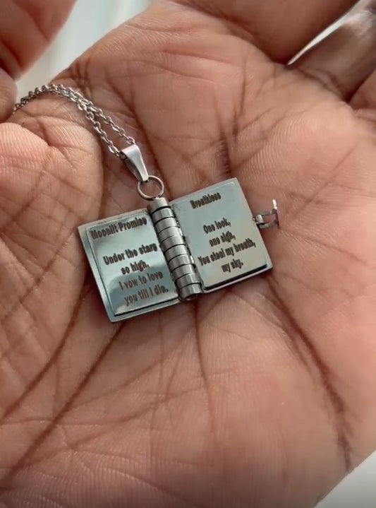 Custom Book locket Necklace (8 inner Pages)