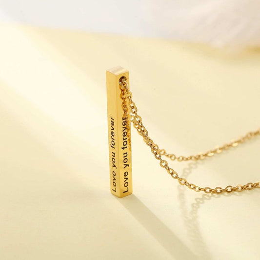 3D Bar Necklace(4 Sides)